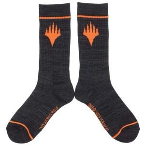 Bioworld - Magic The Gathering Black And Orange Crew Socks - NEW IN BAG